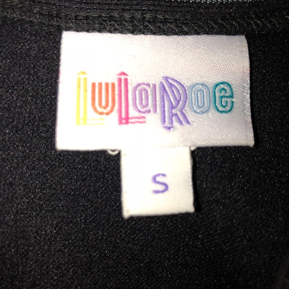 Small black white pin stripes lularoe Amelia - Picture 3 of 4